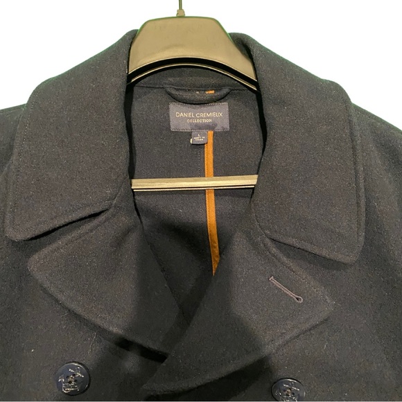 Daniel Cremieux Collection Double Breasted Wool Pea Coat - Picture 5 of 9
